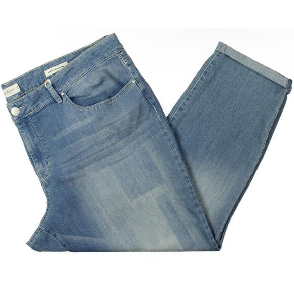 EUC JESSICA SIMPSON Women's Curzon Blue Forever Rolled Skinny Jeans Sz 32/14 - Picture 3 of 10